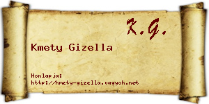 Kmety Gizella névjegykártya