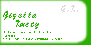 gizella kmety business card